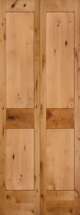8402BF 2-Panel Knotty Alder Shaker Interior Bifold - CODEL Doors