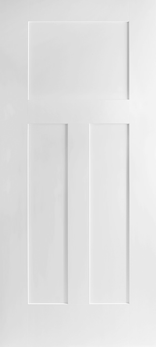 SF3PSHK 3-Panel Shaker Smooth Fiberglass Exterior Door - CODEL Doors